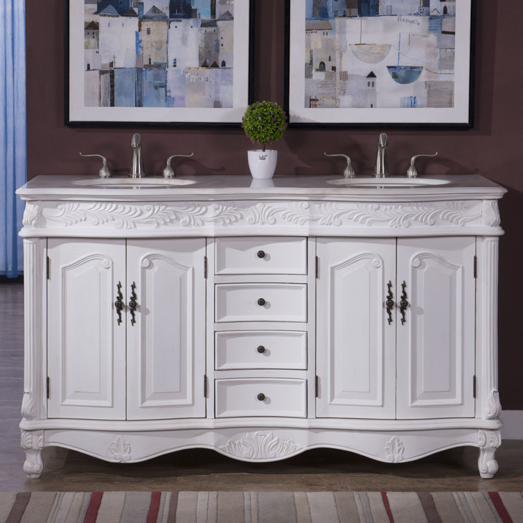 Lark Manor Ensor 60" Double Bathroom Vanity Set & Reviews Wayfair
